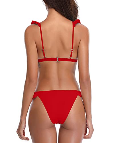 SHEKINI Women's Bathing Suits Ruffles Flounce Bikini Sets Low Rise Two Piece Swimsuit4