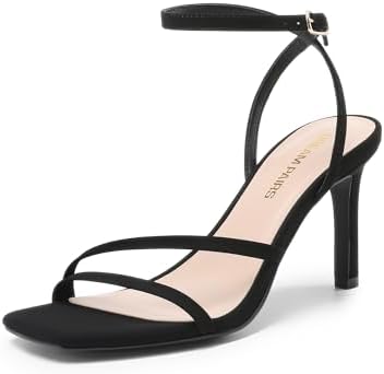 DREAM PAIRS Women’s High Stilettos Heels Open Toe Square Sandals ...