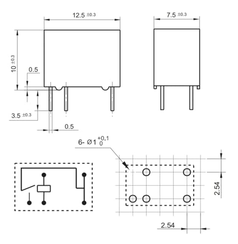 Relais HFD23 012-1HS commutation stable et rapide 12V 5 broches - 3