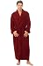 Del Rossa Men's Turkish Terry Cloth Robe, Long Cotton Bathrobe, Large XL Burgundy (A0126WNEXL)