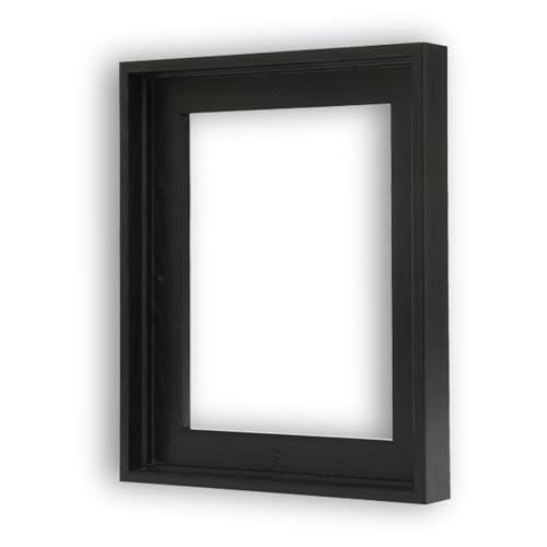 Image of Canvas Frames for 11 inchx17 inchPaintings with 0.6 inch~0.9 inch Deep Black | VAREIHNAZ Canvas Floater Frames for 11 inchx17 inchCanvas Paintings,Floating Frames for Wall Decor,No Glass or Back(Black)