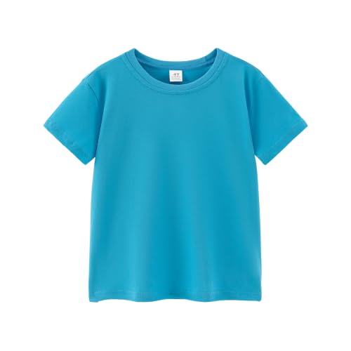 Image of Kids T Shirt Short Sleeve Crewneck Tee for Toddler Boys and Girls Cotton Basic Summer Top 2-6 Years