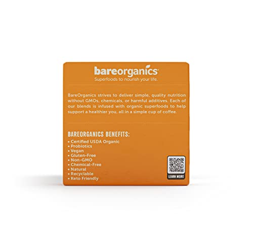 Bareorganics Focus Coffee Pods With Superfoods & Probiotics | Keurig K-Cup Compatible | Usda Certified Organic, Vegan, Non-Gmo & Recyclable Single Serve 10Ct (Pack Of 6) #TOP4