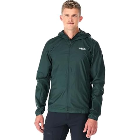 Rab Men's Vital Hoody Ultralight Windproof Shell Jacket for Hiking, Trail Running, and Climbing - Pine - XX-Large Cover