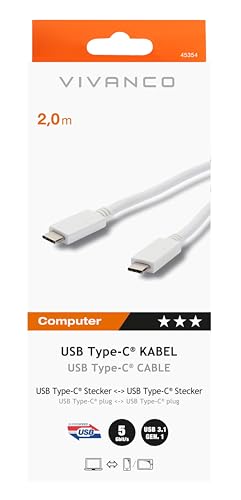 Vivanco kaabel USB-C - USB-C 2m EMark (45354)