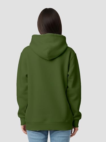Image of Womens Plain Hoodie - Soft Cotton Blend Fleece Sweatshirt with Kangaroo Pocket & Drawstring Hood | Warm, Comfortable Winter Wear for Daily Use, Travel & Casual Outings