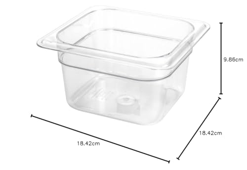 Cambro 2SFSCW135 Food Storage Container, 2 Quart, 7-1/4" x 7-1/4" x 3-7/8", Polycarbonate