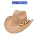 Elegant Cowgirls Hats Fashion Costume Outdoor Caps Ideal for Concerts Festivals and Everyday Outfits Fashion Cowhand Hat Musi Khaki