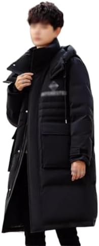 Goose Down Jacket For Men&#39;s Long Winter Hat Warm Color Thickened Fashion Coat