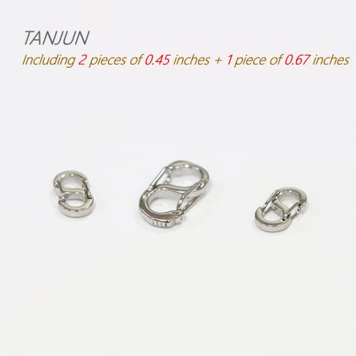 Stainless Steel Double Opening Shortener Clasp Necklace Clasp And Closures Opening Lock Charm Clasp Bracelet Connectors Extender For Jewelry Making Diy Supplies Repair Kit #TOP1