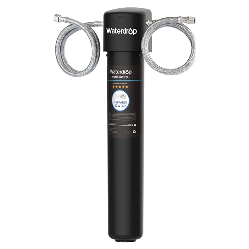 Waterdrop 17UA 3 Years Under Sink Water Filter, Under Sink Water Filtration System, Reduces PFAS, PFOA/PFOS, Lead, Chlorine, Under Sink Water Filter, NSF/ANSI 42 Certified, 24K Gallons Black