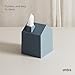 Umbra Casa Cosmetic Tissue Box - Modern and Decorative Tissue Dispenser for Bathroom, Office, Bedroom and More, Slate Blue