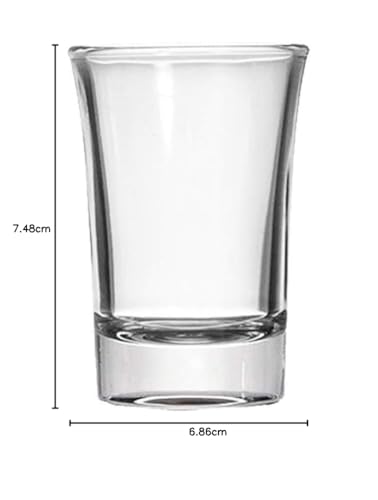 VILON Premium Heavy Base Shot Glass Set 6 | Whisky Liqueur Spirits Mini Shot Glasses for Vodka, Taquila|40 ML | Transparent - Image 8 thumbnail