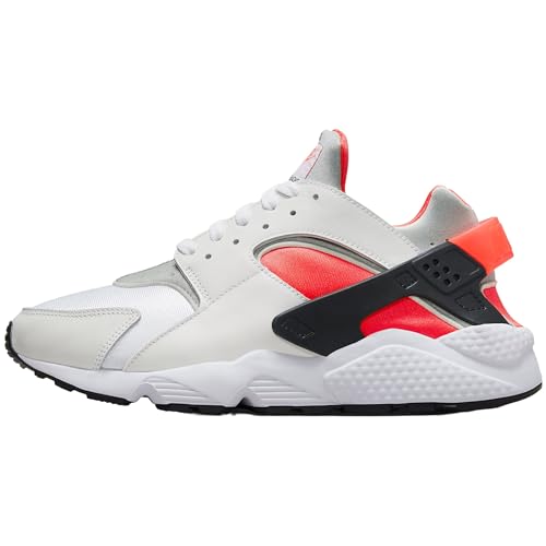 Nike Air Huarache Men's Shoes (DX4259-100, White/Metallic Silver-Infrared 23-Black) Size 3.5