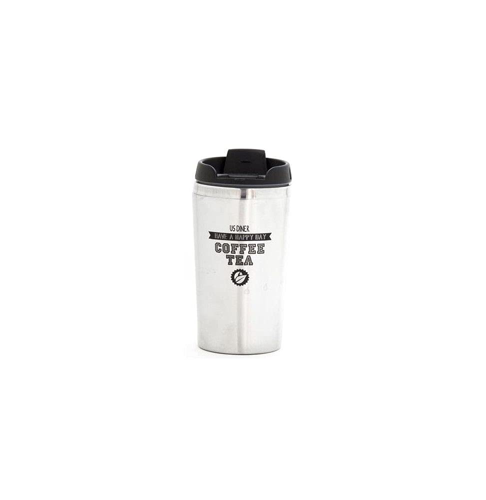 Take Away KA1175 Taza Termica Hermetica, Negro/Rojo
