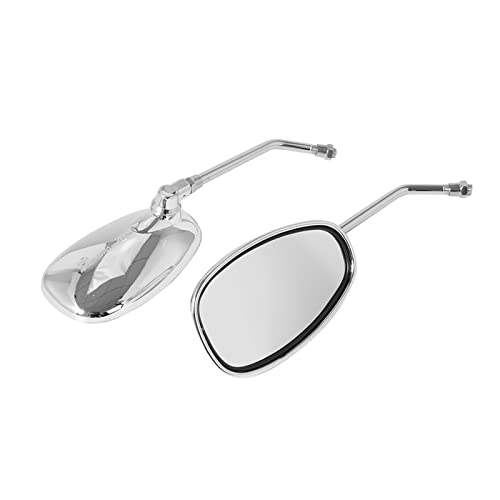 Rétroviseurs scooter 10mm chromés avec miroir grand angle réglable