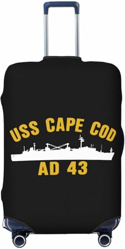 USS Cape Cod Ad 43 Suitcase Cover Protector Fit 18-32 Inch Luggage Small