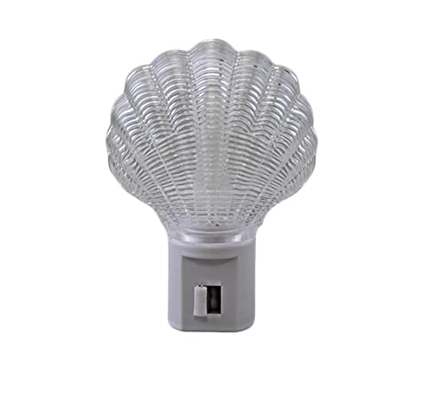 Image of Dependable Industries inc. Essentials 2 Pack Sea Shell LED Night Light On /Off Switch (Pack of 2)