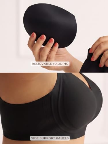 Image of Everyday T-Shirt Jelly Bra | Wire-Free T-Shirt Bra with Jelly Soft Technology, Smooth Moulded Cups & Removable Pads | Seamless Soft Cups, Adjustable Straps, Wide Side Wings | Everyday Bra for Women