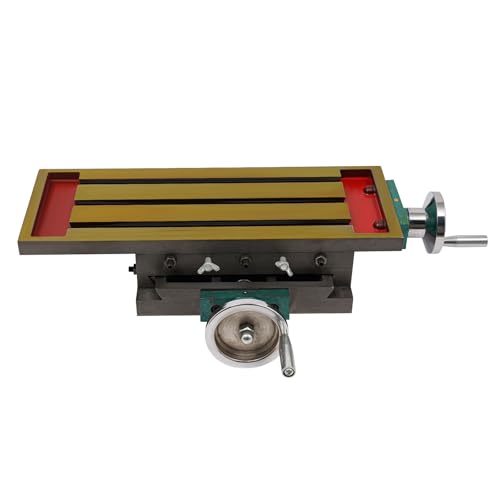 Frästisch Kreuztisch Tischbohrmaschine, Metall Professionelle Gusseisen Schraubstock für Säulenbohrer Breite Backen und den vielseitigen Einsatz, Compound Slide Frästisch