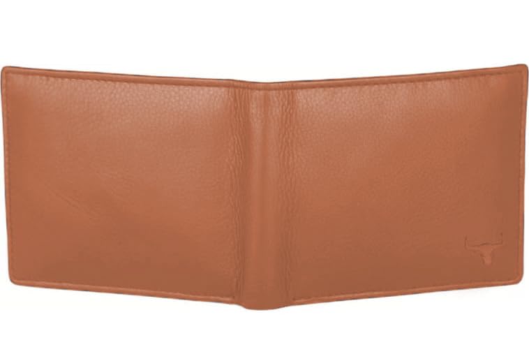 Image of WILD NAPA RFID Protected Brown Genuine Leather Wallets for Men (T-Tan)