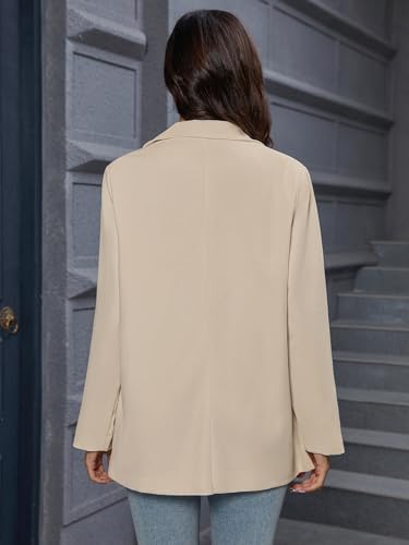 Women's Casual Summer Blazers Open Front Cardigan Button Lightweight Work Blazer Jackets with Pockets2