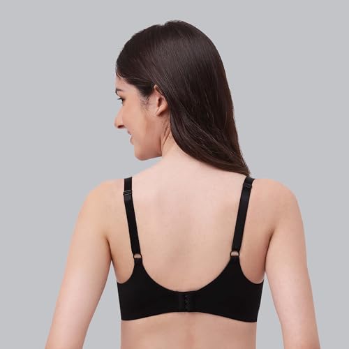 Image of SOIE Women Full Coverage Polyamide Spandex Padded Non Wired Ultra Soft Seamless Bra Pack of 2