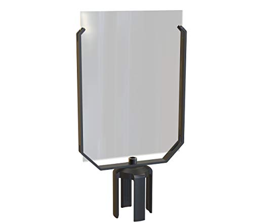 Portacarteles Eco A4 Vertical con Carpeta incluída | Compatible con Postes Tecnobarrier | Hecho de Hierro con Base de plástico