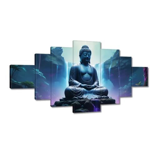 Toile Bouddha et méditation : grand tableau zen pour salon moderne
