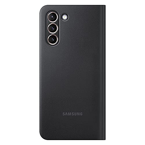 Image of Samsung Plastic For Samsung Galaxy S21 Official LED Flip Cover Case (Black)