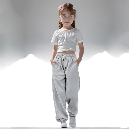 Girls Sweatpants Baggy High Waisted Cinch Bottom Joggers with Pockets Cute Preppy Track Pants Casual Fashion Clothes2
