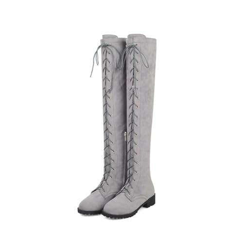 Bottes à talons hauts pour femmes équipées d'un laçage complet et d'un zip latéral