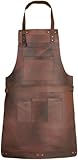 Nesko Sports Chef Apron One Size Brown (BROWN LEATHER, 1 Size Fits All, APRO1)