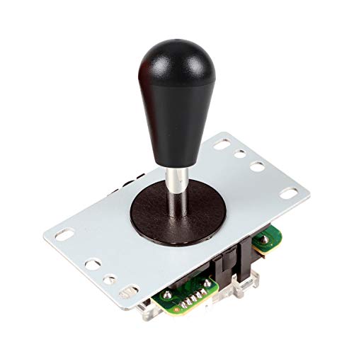 Fosiya Arcade Joystick 4 8 Ways Bat Top Ball Joystick for PC PS3 Xbox 360 Arcade1up Games Console Kit Parts (Black)