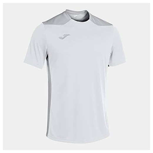 Joma Championship VI Camiseta, Hombre, Blanco-Gris, M
