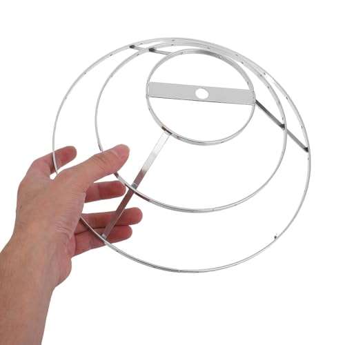 Support d'abat-jour pour suspension décorative en fer argenté DIY
