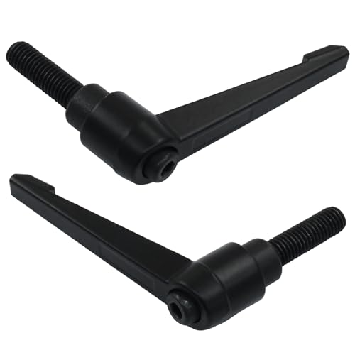 Image of 2Pcs Adjustable Clamping Lever Handle M10 x 32mm Male Thread Adjustable Handles Push Button Ratchet Lever Knob Rotating Screw Handles Bolts with Locking Lever