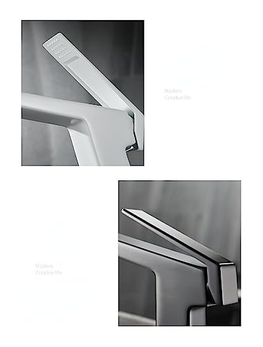 Grifo de lavabo alto para solucionar salpicaduras en baños de diseño 4