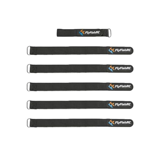 6pcs 20x250mm RC Tie Down Fiber Rubberized LiPo Battery Straps Non-Slip for FPV Drone Helicopters...