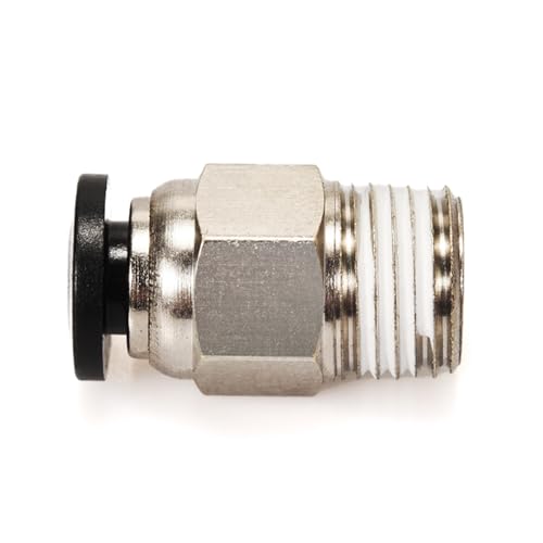 BIQU PC4-M10 Male Straight Pneumatic PEFE Tube Push for E3D-V6 Fitting Connector Bowden Extruder 3D Printer (Pack of 10pcs)