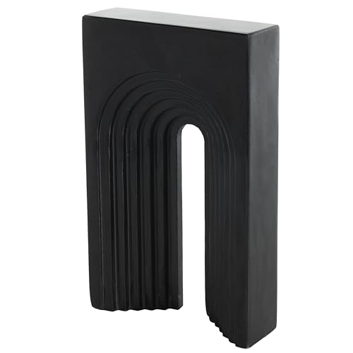 Escultura decorativa geométrica rectangular de mármol negro