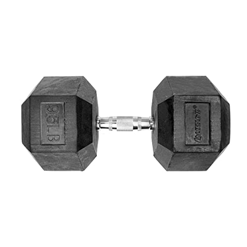 Image of Lifeline Fitness Hex Dumbbells, Rubber Wrapped Hex Dumbbells, Premium Quality, Ergonomic Knurled Handle, Dumb Bells for Exercise, Home Gym Exercise Weights