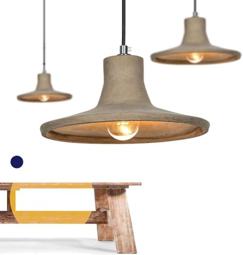 Lámpara colgante E27 industrial moderna de hormigón gris para dormitorio 4