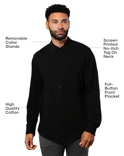 True Classic Long Sleeve Shirts for Men – Casual Dress Shirts, Stretch Button Down Shirt Men, Slim & Relaxed Fits