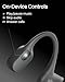 SHOKZ OpenRun Mini with USB-C Charging - Open-Ear Bluetooth Bone Conduction Sport Headphones - Sweat Resistant Wireless Earphones for Workouts and Running - Built-in Mic, with Hair Band - Black