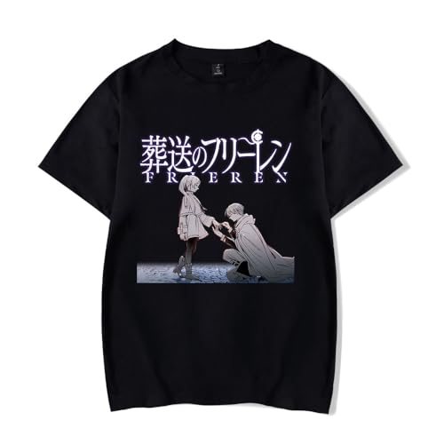 Sageam Anime Frieren: Beyond Journey's End Merch Camiseta Hombre Mujer Casual Short Sleeve Shirt Cosplay T-Shirt