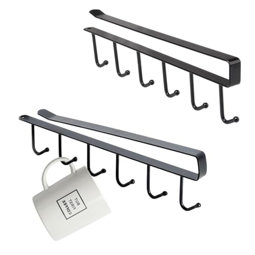 Porte-Tasses, Rangement Cuisine Crochets, Porte Tasse Suspendue, 2PC Support Tasse a Cafe Suspendu, Support Tasse Kitchen Organizer, Porte-Gobelet, Rangement Organisateur Cuisine Placard Accessories