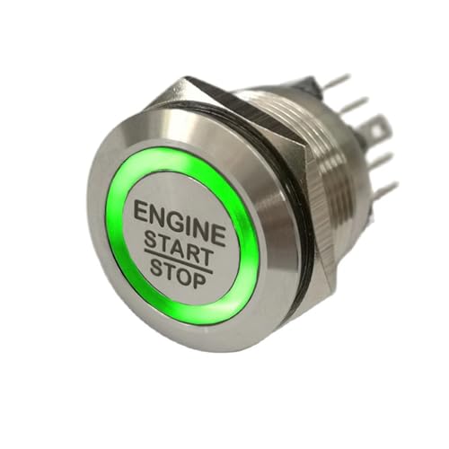 Bouton de démarrage laser 22mm pour tableau de bord auto et domotique 12V-24V