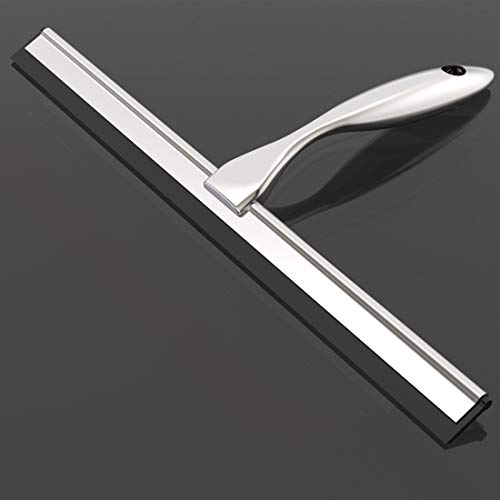 Image of Stainless Steel Shower Squeegee for Shower Doors, Bathroom, Window, Mirror and Car Glass - 14 Inches