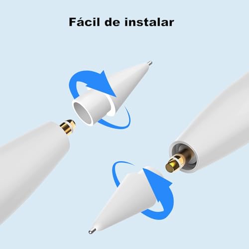 Ponta de substituição Compatível com Apple Pencil metal 1ª e 2ª Geração - Precisa, Durável e Fácil d